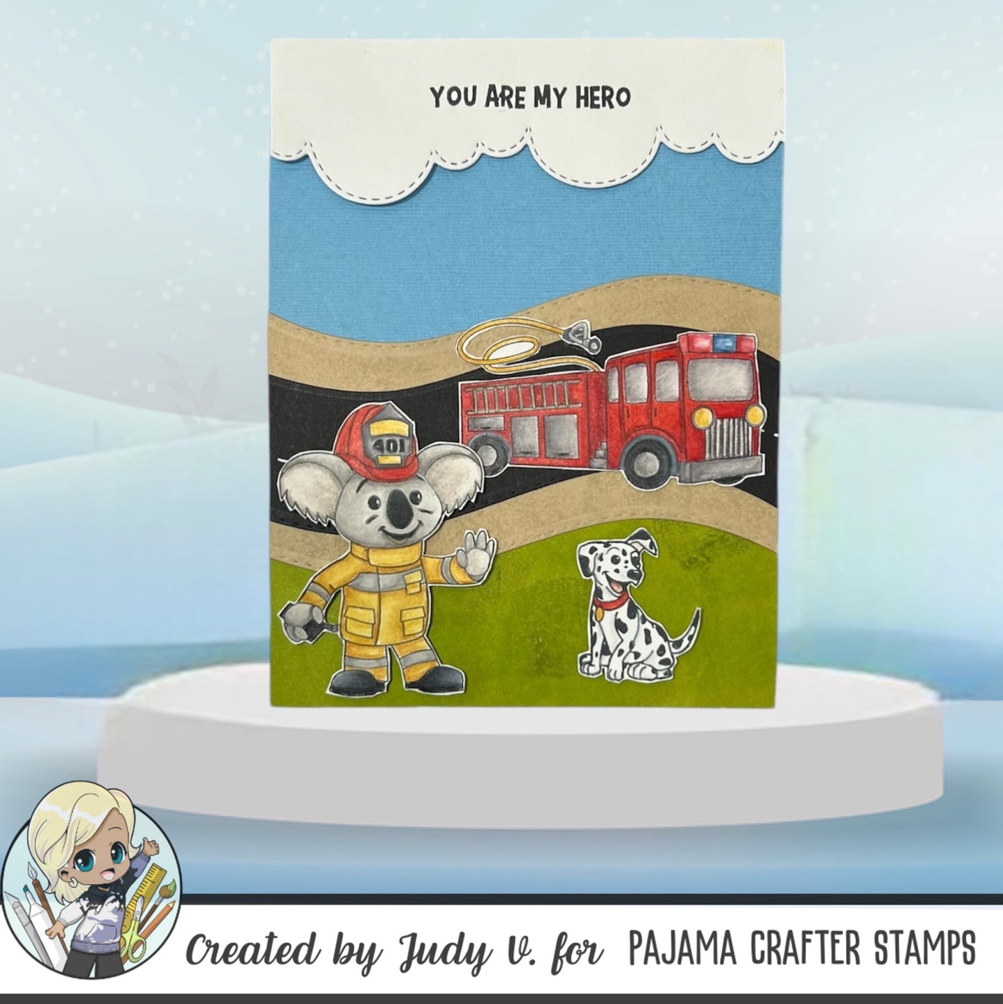 Firefighter Koala Bear Stamps