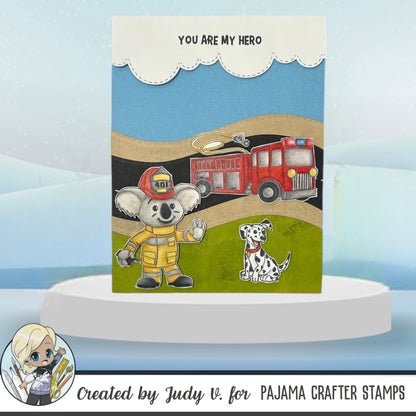 Firefighter Koala Bear Stamps