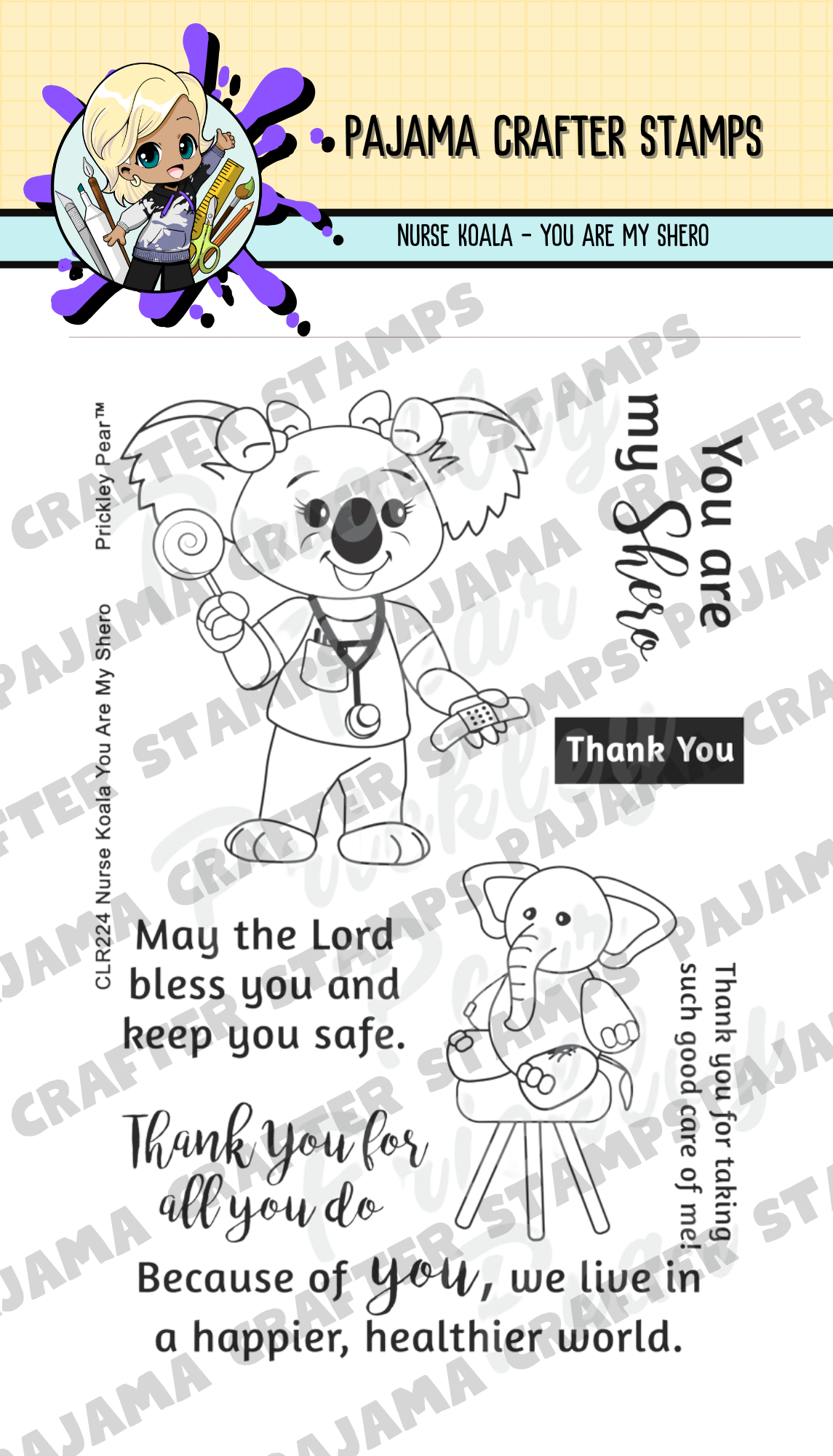 Nurse Koala Bear Stamps and Die Bundle