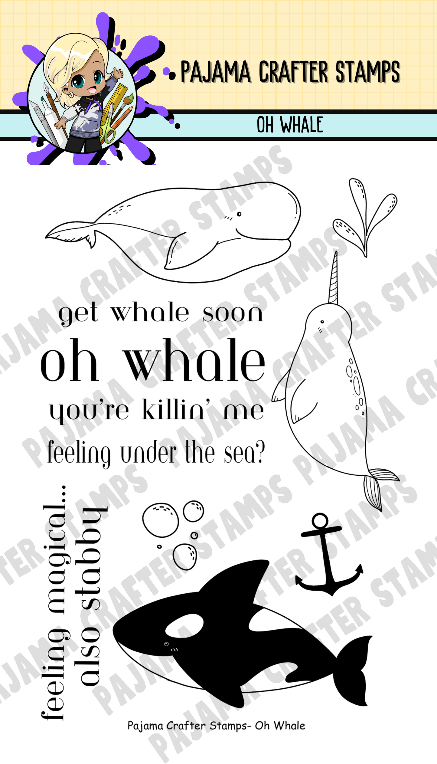 Stamps - Oh Whale- PCS-051