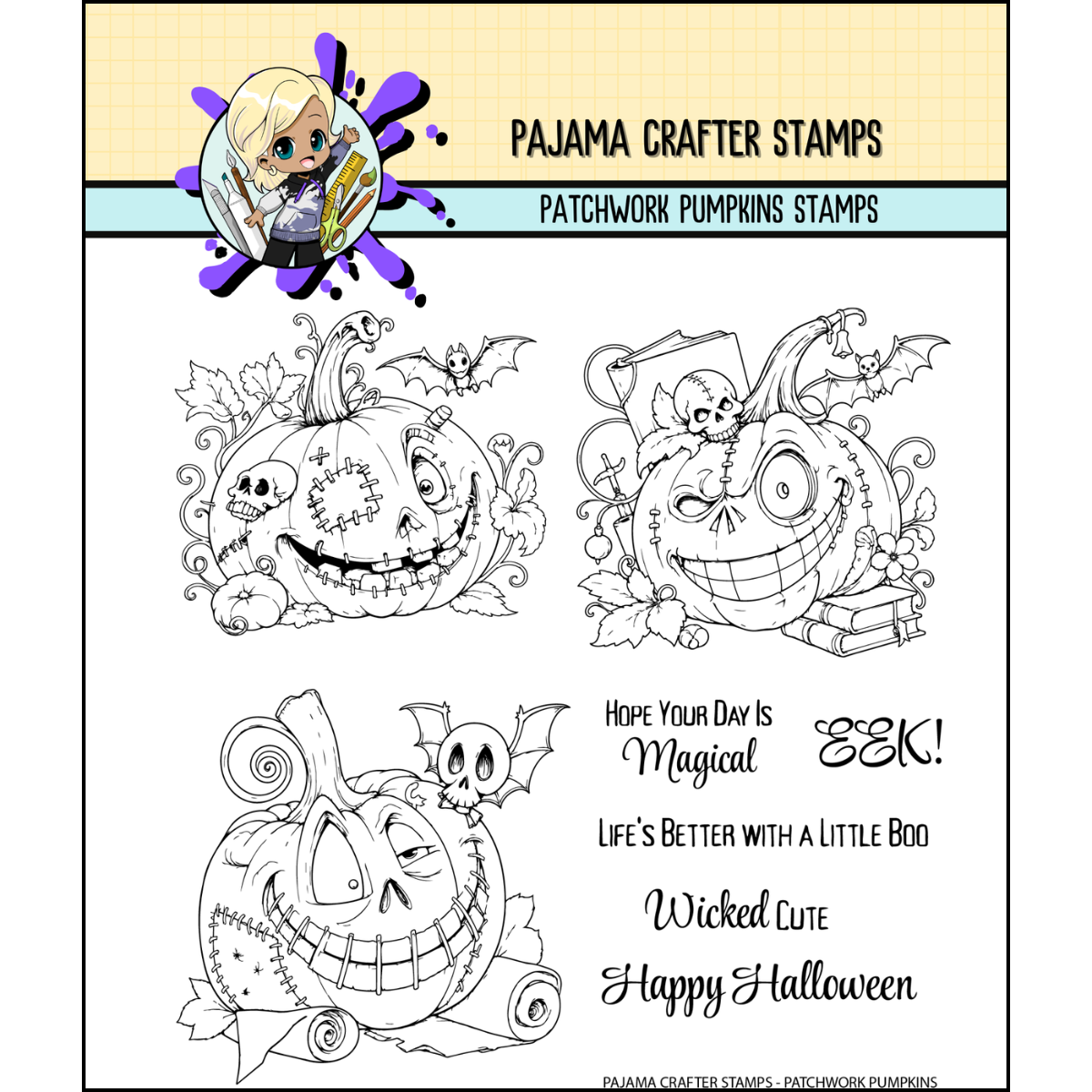 Patchwork Pumpkins Stamps