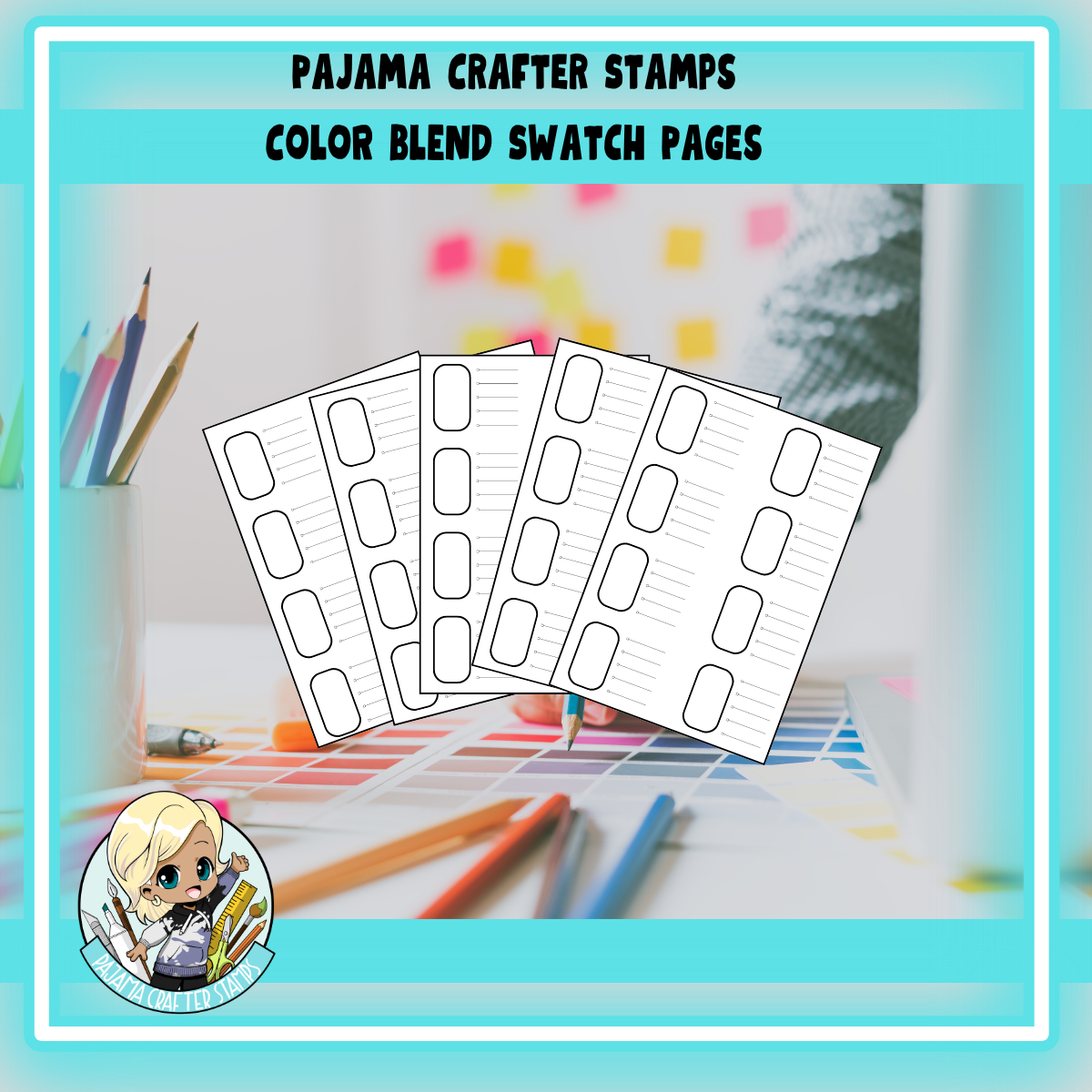 Pajama Crafter Stamps Swatch Sheets - 5 Pack