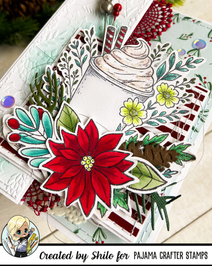 Citrus & Scarlet Blooms Stamps