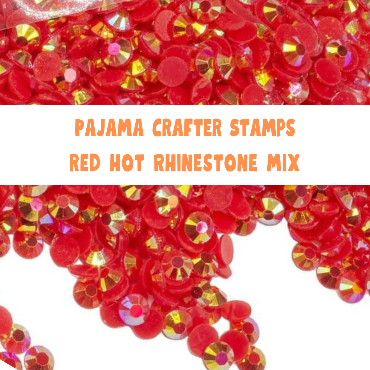 Red Hot Rhinestone Mix Embellishments