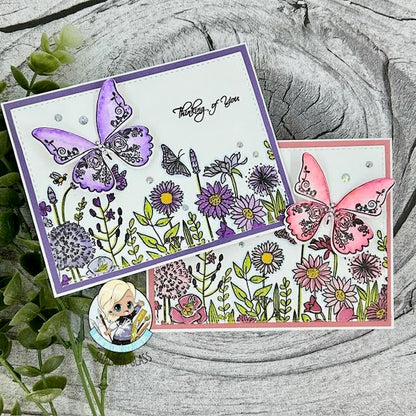 Sketched Florals - Wildflowers Stamp & Die Bundle