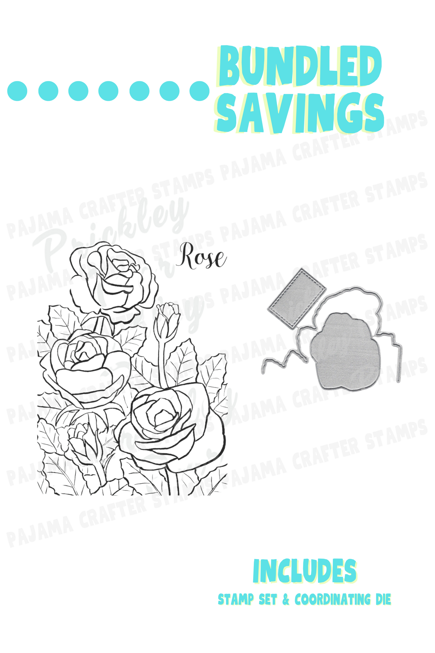 Sketched Florals - Rose Stamp & Die Bundle