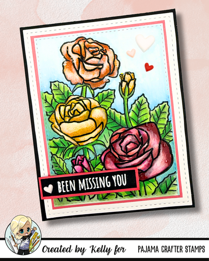 Sketched Florals - Rose Stamp & Die Bundle