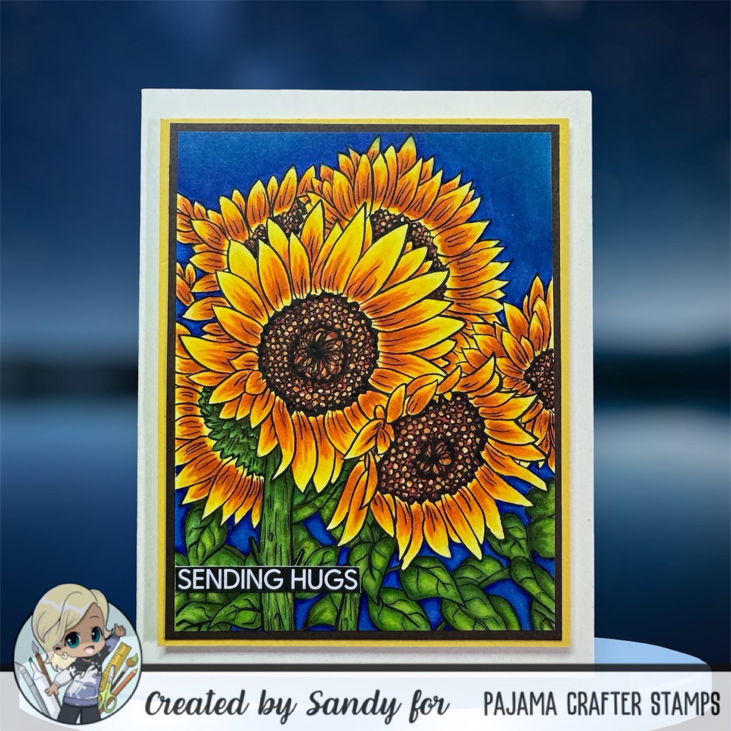 Sketched Florals -  Sunflowers Stamps