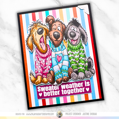 Sweater Weather Woofs Stamps