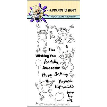 Toadally Awesome Birthday Stamps