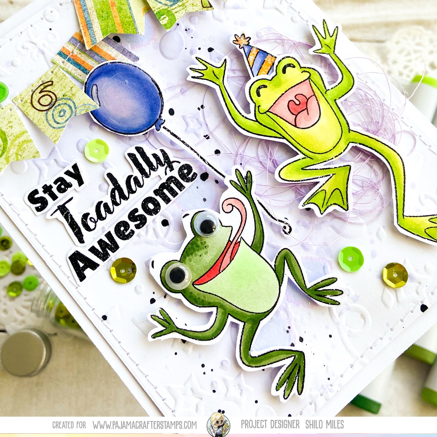 Toadally Awesome Birthday Stamps