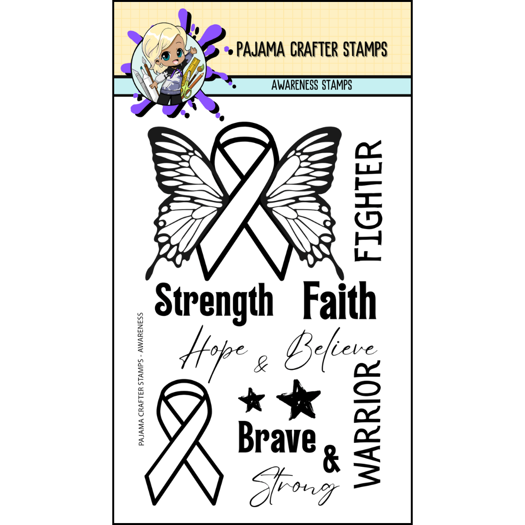 Pajama Crafter Stamps Awareness Stamp Set Pajama Crafter Stamps Awareness Stamp Set