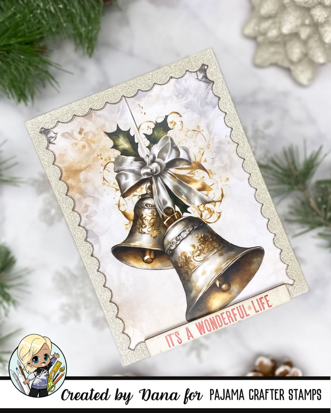 Vintage Christmas Card Panels with Card Bases and Envelopes