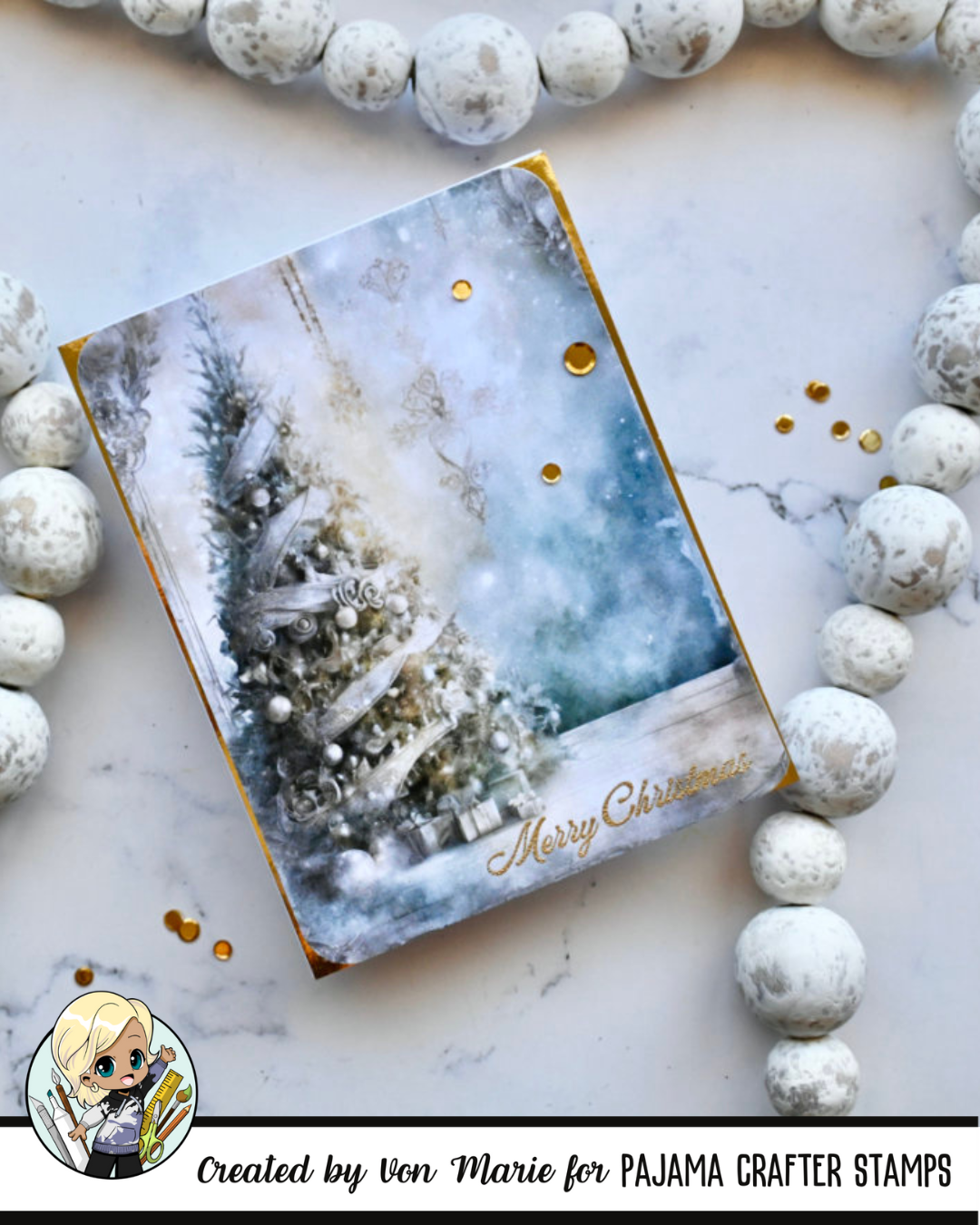 Vintage Christmas Card Panels with Card Bases and Envelopes