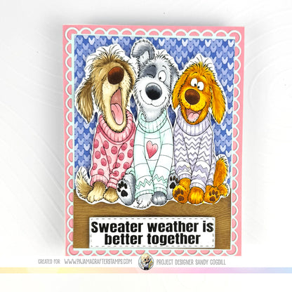 Sweater Weather Woofs Stamps