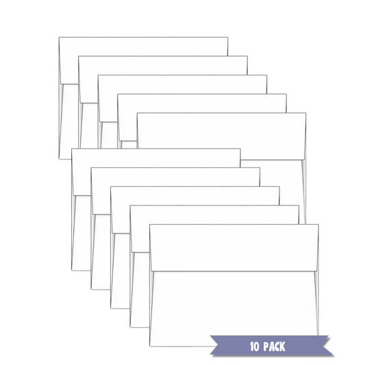 White A2  Envelopes - 10 Pack