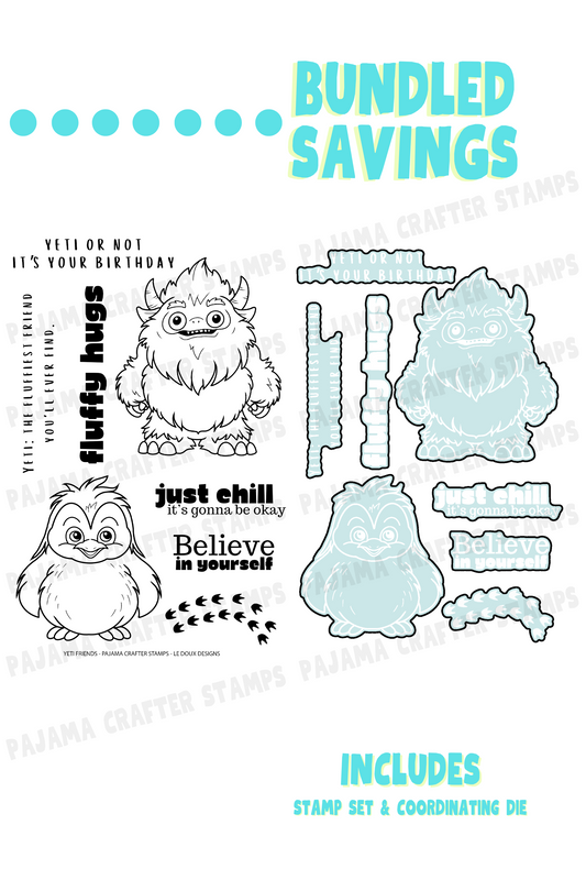 Yeti Friends Stamp & Die Bundle