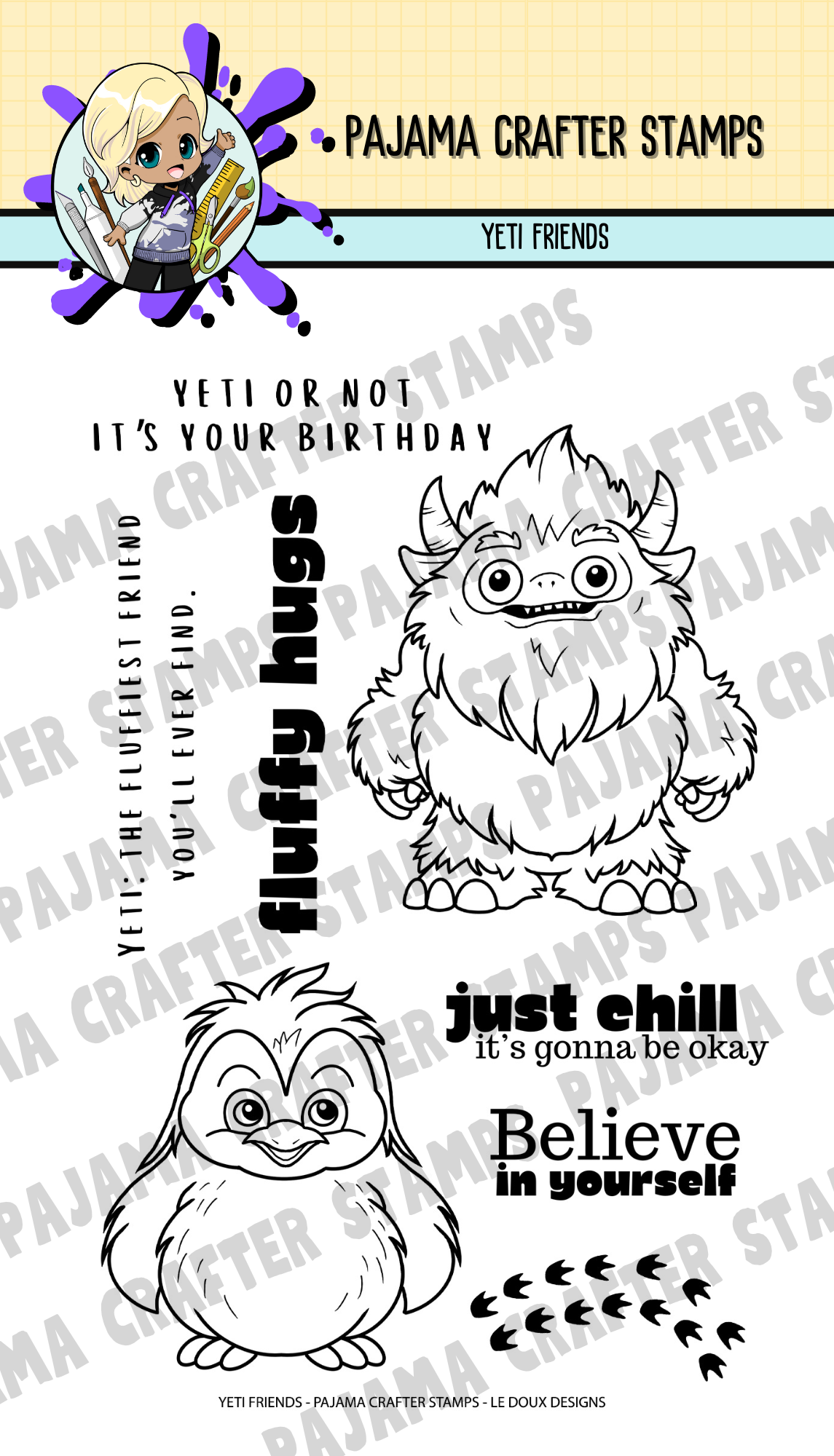 Yeti Friends Stamps