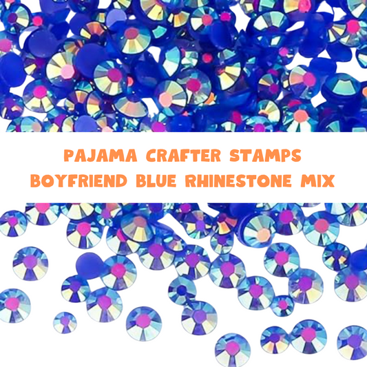 Boyfriend Blue Rhinestone Mix Embellishments