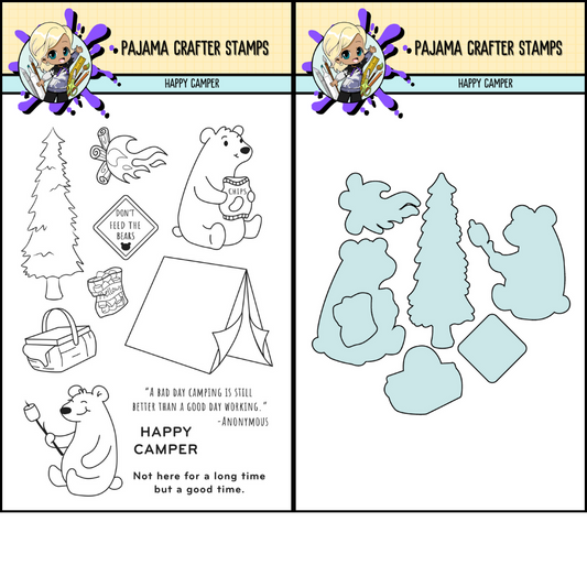 Happy Camper Stamp & Die Bundle