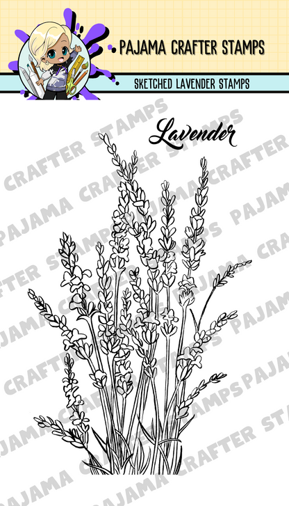 Sketched Florals - Lavender Stamps - CLR269