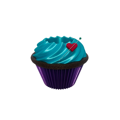 Cupcake Glue Holder - Teal/Purple